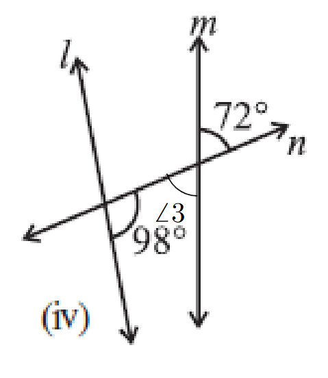 Figure (iii) with assumed angle 3